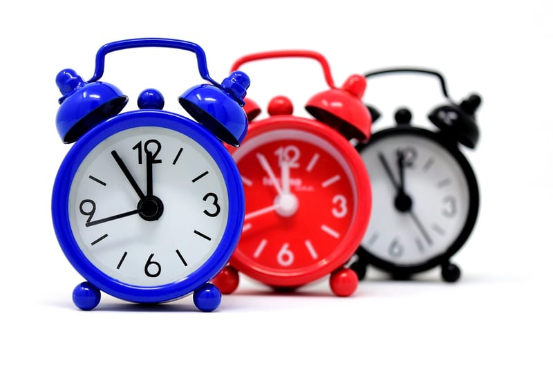 Clock showing infinity symbol representing temporal loop